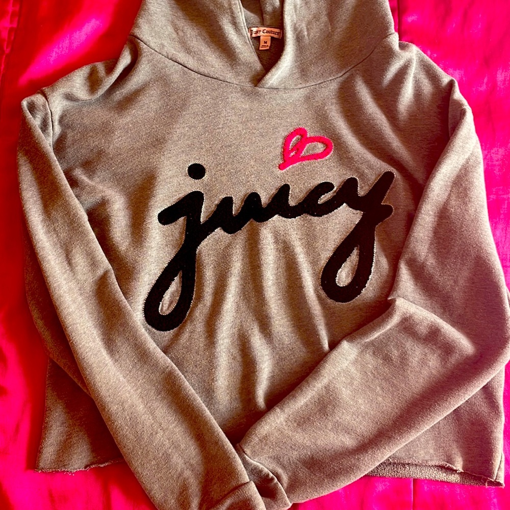 Juicy Couture Grey Crop Hoodie